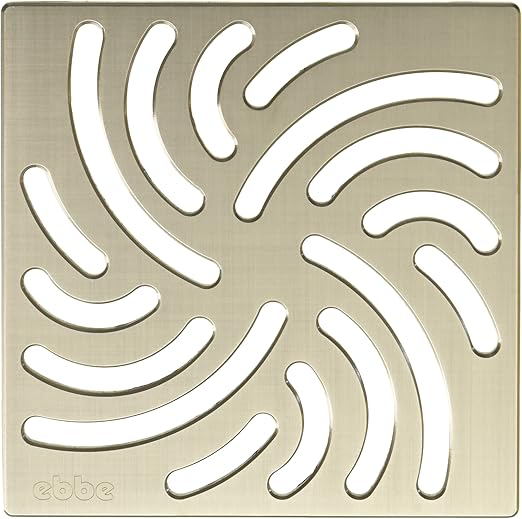 E4806 Bn Twisted Decorative Drain Grate Brushed Nickel Drain