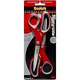 Scotch Multi-Purpose Scissor, 8 Inch, 2 Pack (1428-2), Red/Gray