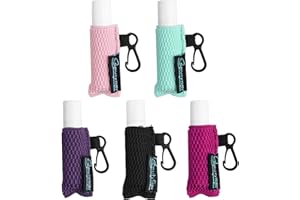 Beautyflier Cute Elastic Lip Balm Holder Keychain, Lipstick Sleeve Chapstick Sleeve Holder for Burts Bees Chapstick