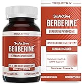SoActive Berberine 550mg: 9.6X Higher Absorption, Clinically Studied, Optimized Phytosome | Supports Metabolism & AMPK Activation | Non-GMO, Soy-Free | Clinically Validated Dose | 60 Servings