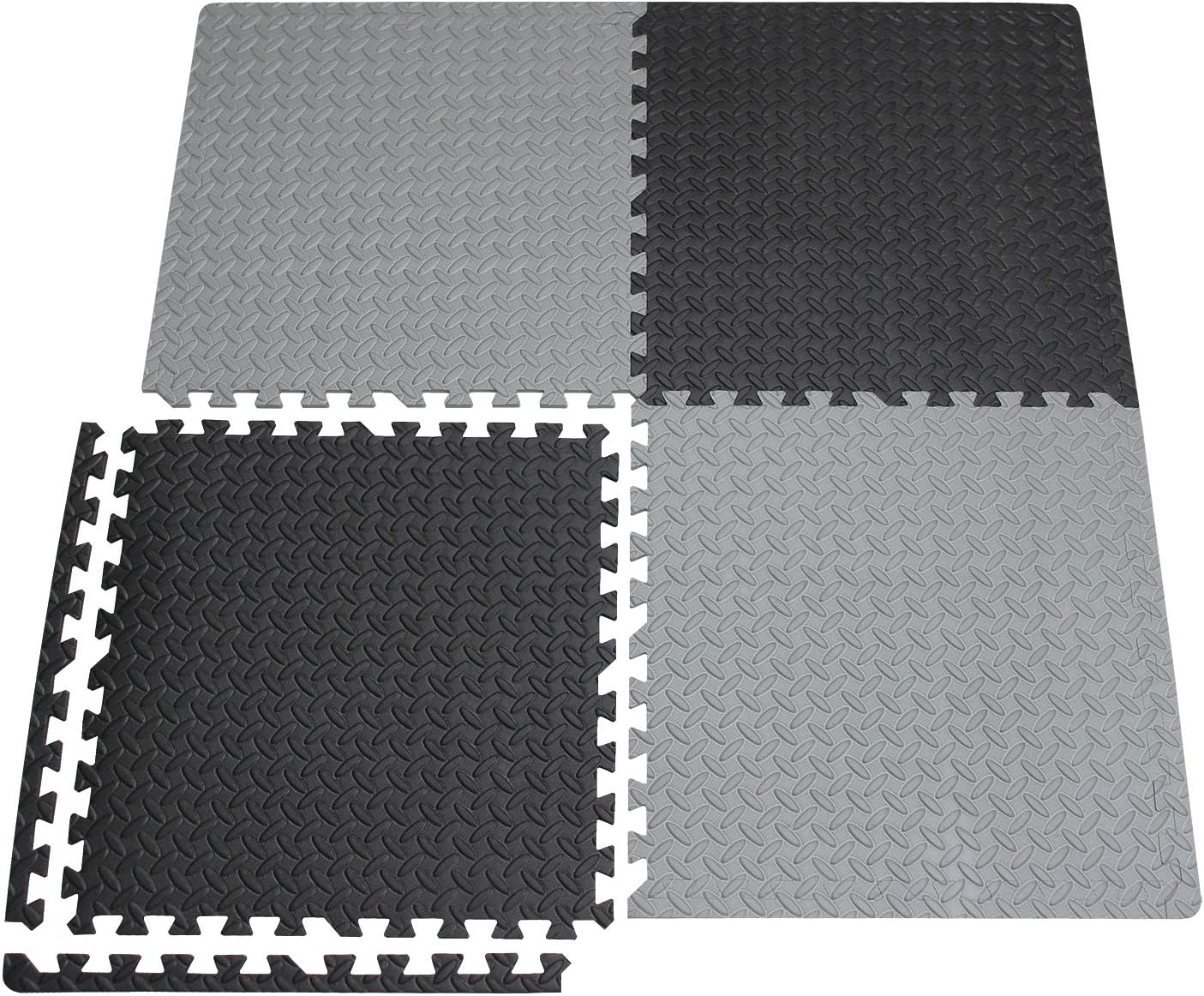 Puzzle Exercise Mat EVA Foam Interlocking Tiles for Protective, Cushioned Workout Flooring for Home and Gym Equipment Gym Mat Gym Flooring Mat Interlocking Foam Mats Floor Tiles SZCDW104112G601012: Sports & Outdoors