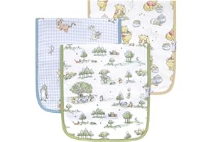 Copper Pearl Baby Burp Cloth Large 21''x10'' Size Premium Absorbent Triple Layer 3-Pack Gift Set Hundred Acre Wood