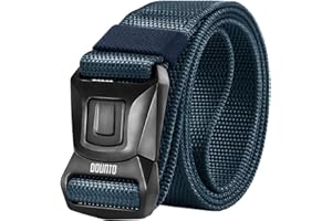 DOUNTO Tactical Belt, Military Nylon Web Work Belt Rigger Belts with Heavy Duty Quick Release Buckle