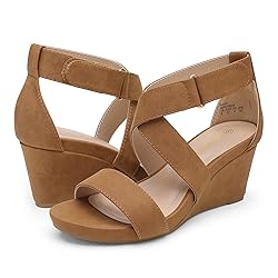 DREAM PAIRS Women's Sandi Ankle Strap Open Toe