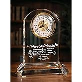 DEEWISH 60th Birthday Gift Quartz Desk Clock – Elegant Home Blessing Decoration for Parents, Grandparents, Friends, Mom, Dad, Happy 60 Years Birthday Decoration for Women Men