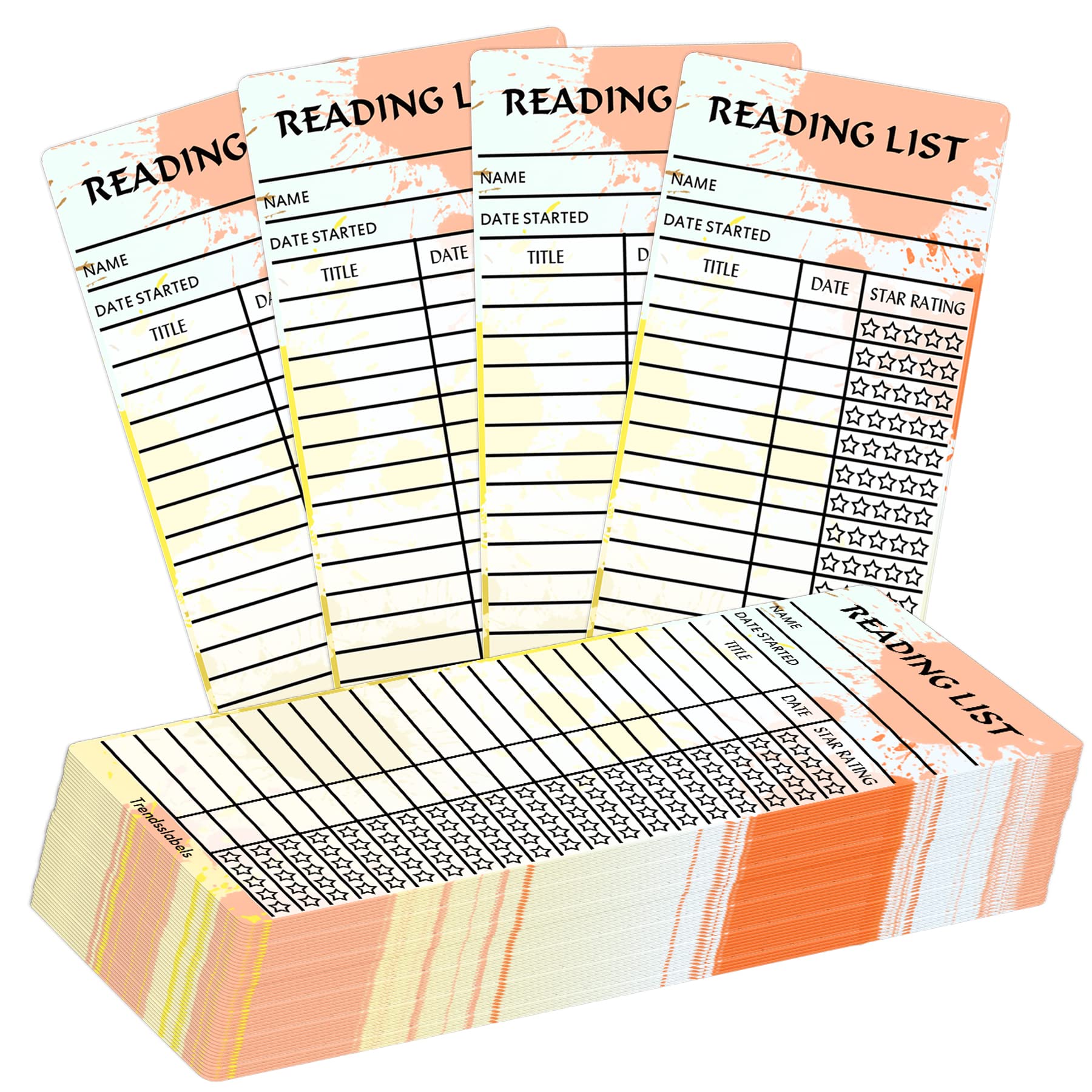 3 x 8 inch Reading List Bookmark Set Brown Bookmark Bundle 50 Pcs Personal Library Catalog Cards Vintage Library Check Out Cards of Storage Book Checkou School Supplies