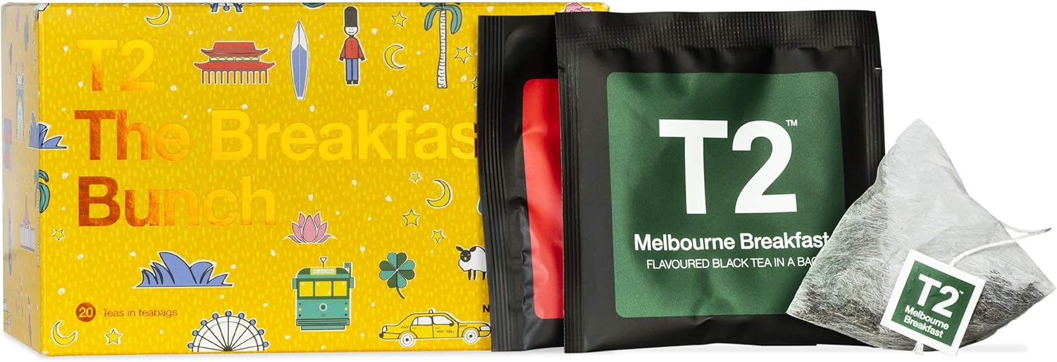 T2 Tea Breakfast Bunch 20 Individually Sealed Tea Bags of 12 Breakfast