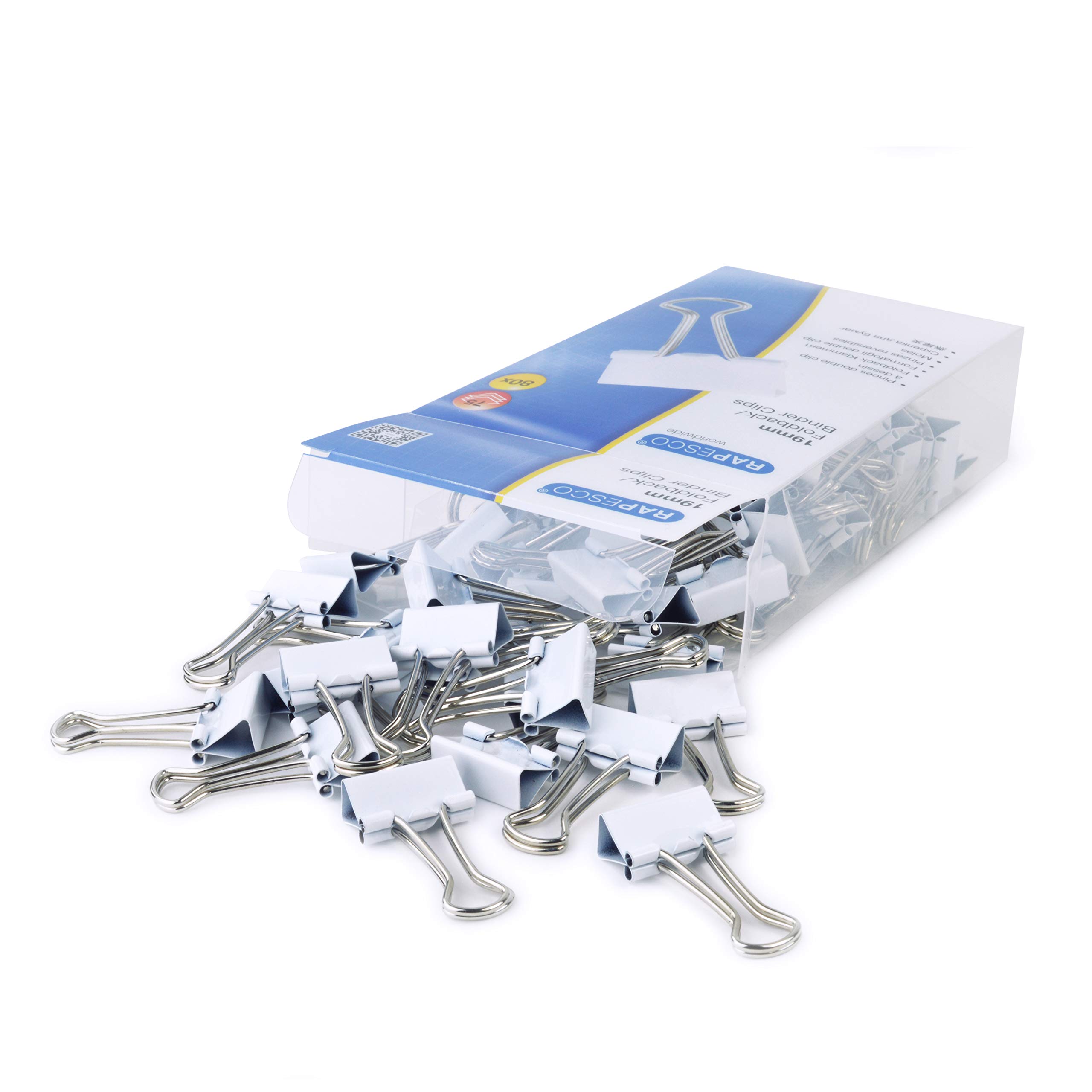 Rapesco 1493 19 mm Foldback/Binder Clips, White Buy Online in India at