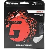 GAMMA Sports Moto Tennis Racket String, Polyester, Heptagonal Shape that Delivers Maximum Ball Bite, Spin, Power, &amp; Control, Tennis String Sets &amp; Reels
