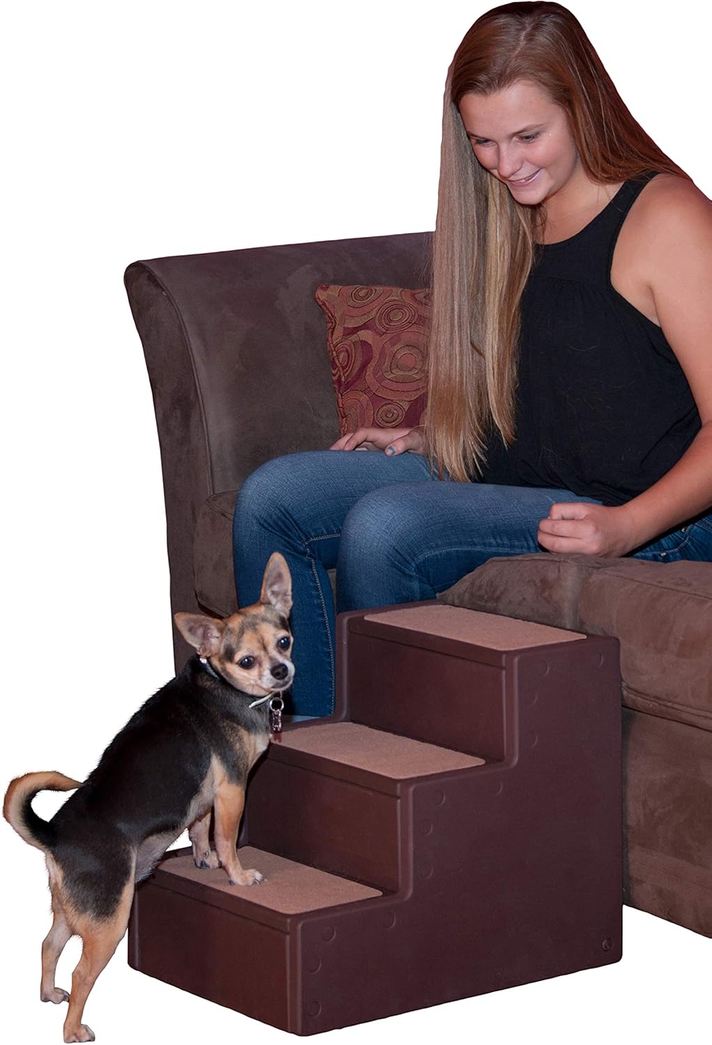 Pet Gear Pet Step with stair landing for small dogs, miniatures, and cats, for pets up to 50 pounds : Pet Supplies