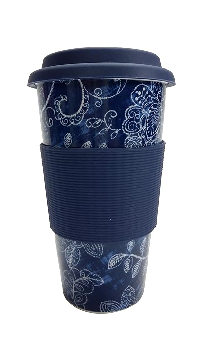 Buy Kathy Ireland Porcelain Bone China Travel Mug 1 Piece Blue Online At Low Prices In India Amazon In
