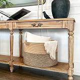 TIMEYARD Extra Large Laundry Hamper Woven Basket 55x55x35cm Black Jute view 4