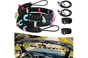 linastu Rubber Duck Holder for Jeep – Elastic Paracord Rope Mount for Wrangler YJ TJ JK JL & Gladiator JT, Holds 36 Ducks, fo