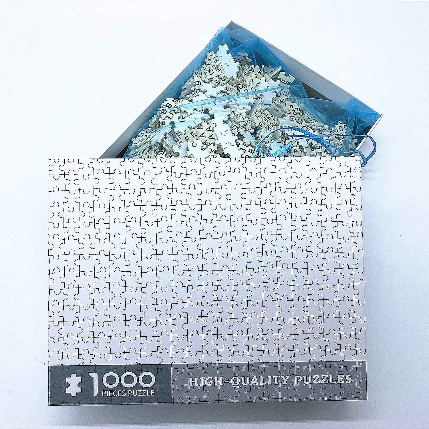 CHengQiSM Wooden Jigsaw Puzzles for Adults 1000 Pieces, Pure White Hell