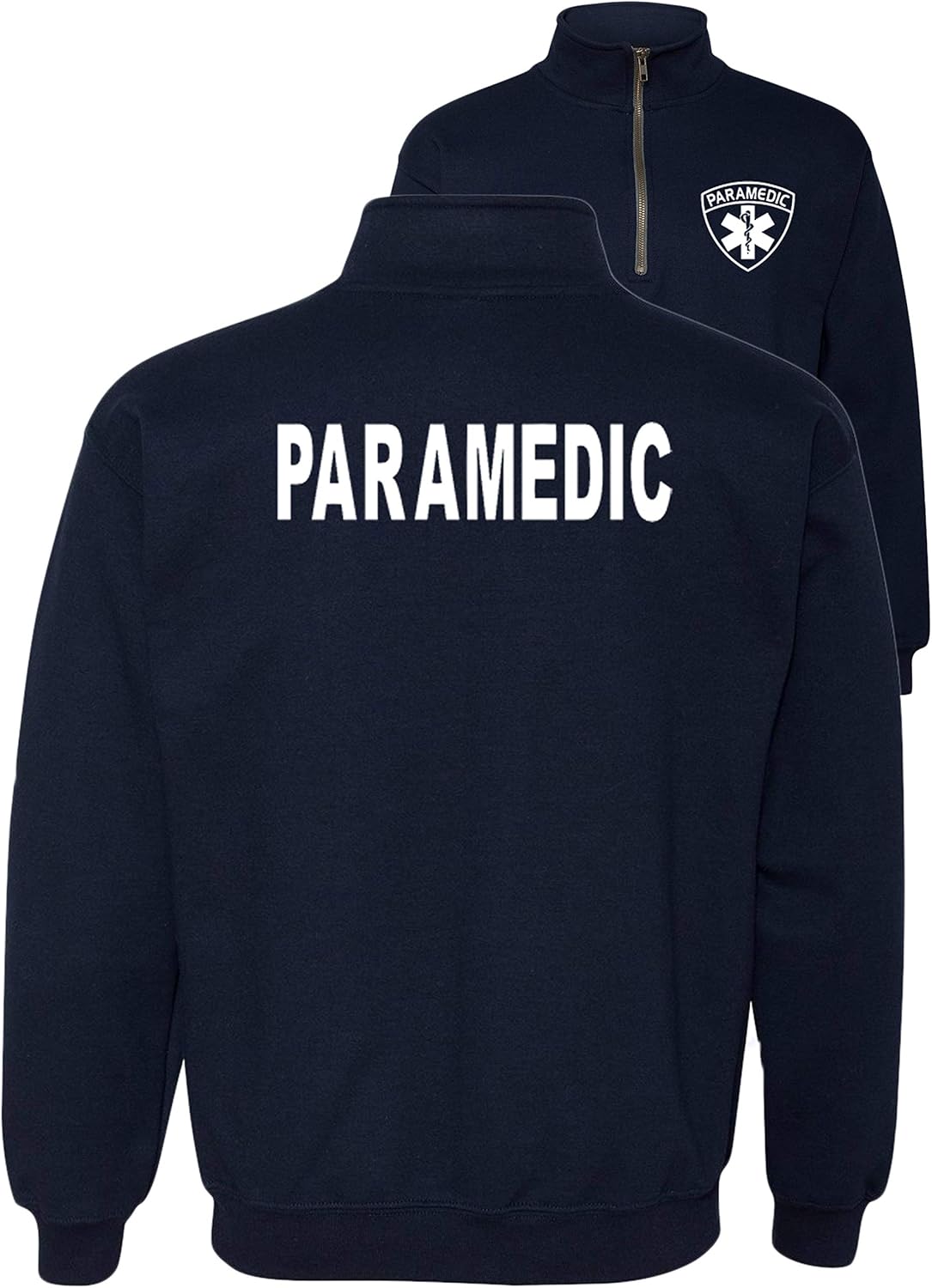 Emergency Medical Services Paramedic Navy 1/4 Zip Sweatshirt V2MEDIUM