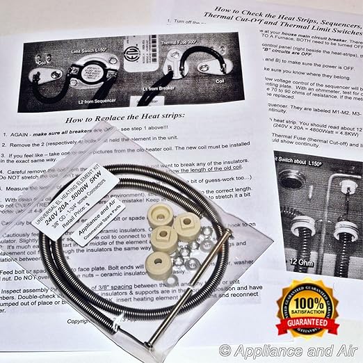 NEW UNIVERSAL ELECTRIC HEATING ELEMENT KIT Restring FURNACE 5KW 240V