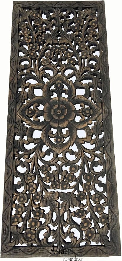 Amazon Com Sunshine Floral Wood Carving Wall Decor Wall Art