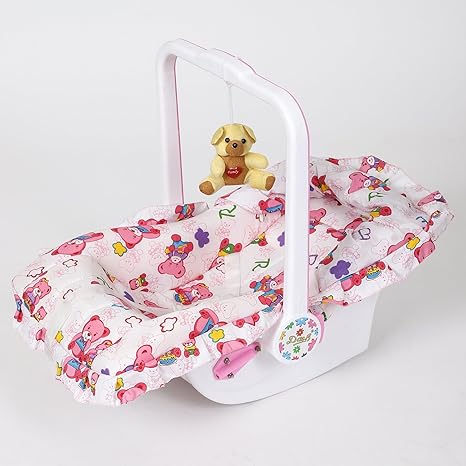 Dash Multipurpose (7 in 1) Blue Baby Carry cot with Mosquito net and Sun Shade (Pink)