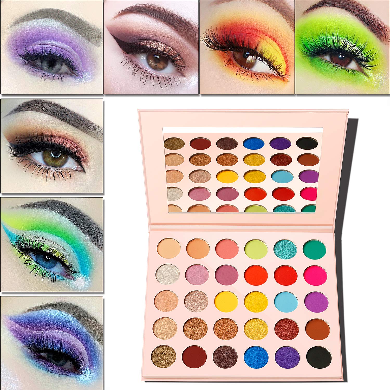 Eyeshadow Palette Colorful,Afflano Highly Pigmented Neutral Pro Makeup