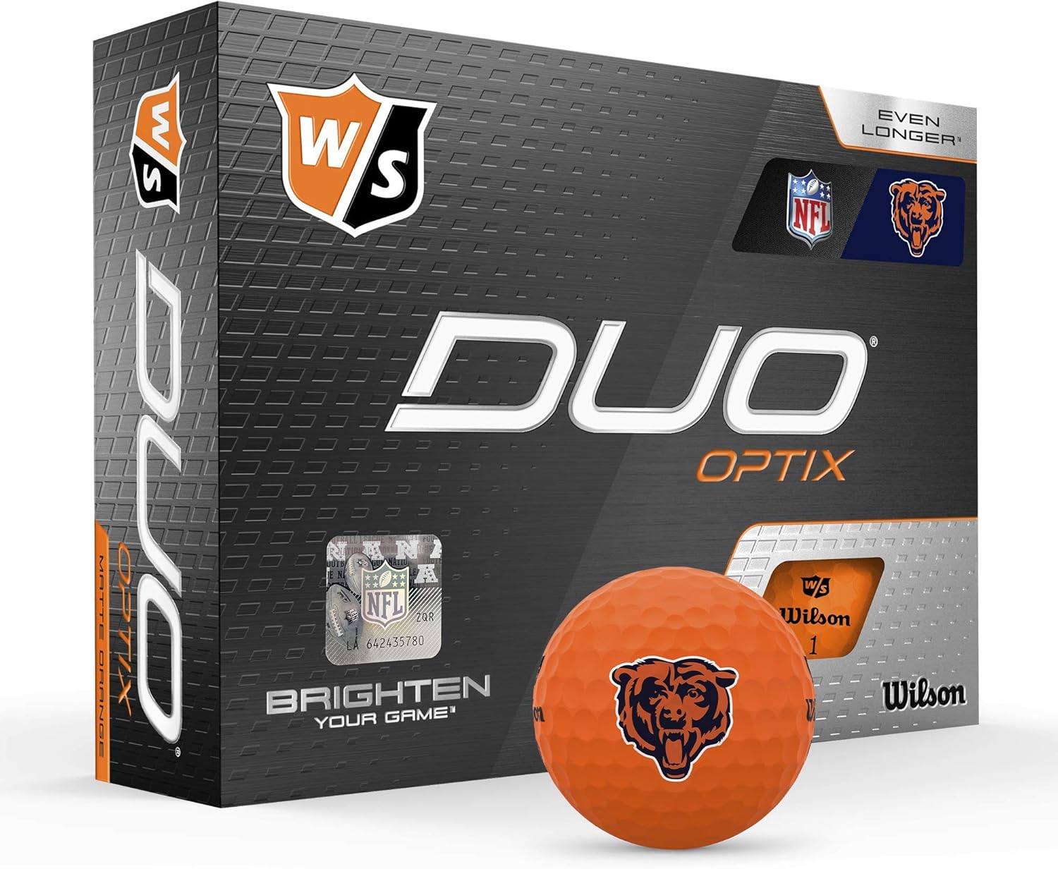Wilson Duo Soft NFL Golf Balls (1 Dozen)Chicago, Orange, Standard