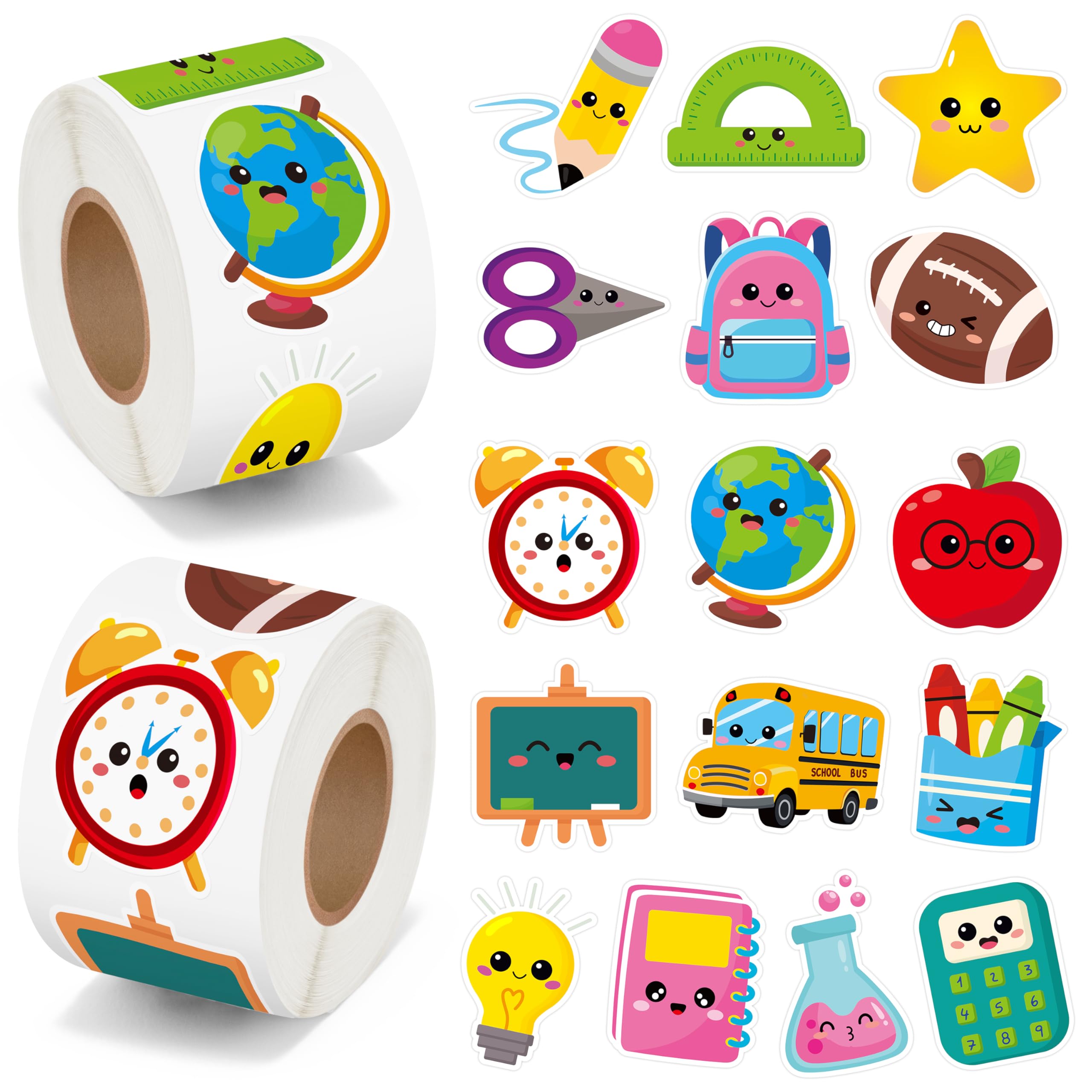 Photo 1 of BeYumi Back to School Sticker - 1000Pcs Back to School Stickers in 2 Rolls 