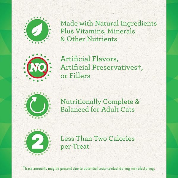 GREENIES CAT TREATS, FELINE SMARTBITES, SKIN & FUR HEALTH, CRUNCHY AND SOFT CAT TREATS, CHICKEN FLAVOR, 4.6 OZ. PACK