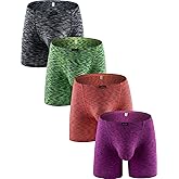 iKingsky Men's Quick-dry Long Leg Boxer Briefs Sexy Bulge Trunks No Ride Up Shorts Underwear Seamless Front Under Panties