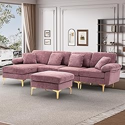 Wrofly U-Shaped Sectional Sofa Couch, 114" Comfy
