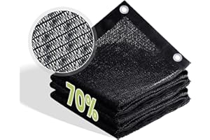 VOXBIN 70% Patio Shade Cloth 4×6 FT with Grommets, Outdoor Sun Shade Fabric UV Protection for Backyards, Chicken Coop, Greenhouse, Carport, Garden, Black