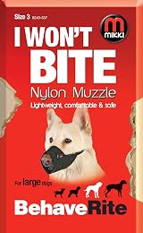 Mikki Dog Nylon Muzzle Size 3 Black Adjustable Quick Fit Comfort view 7