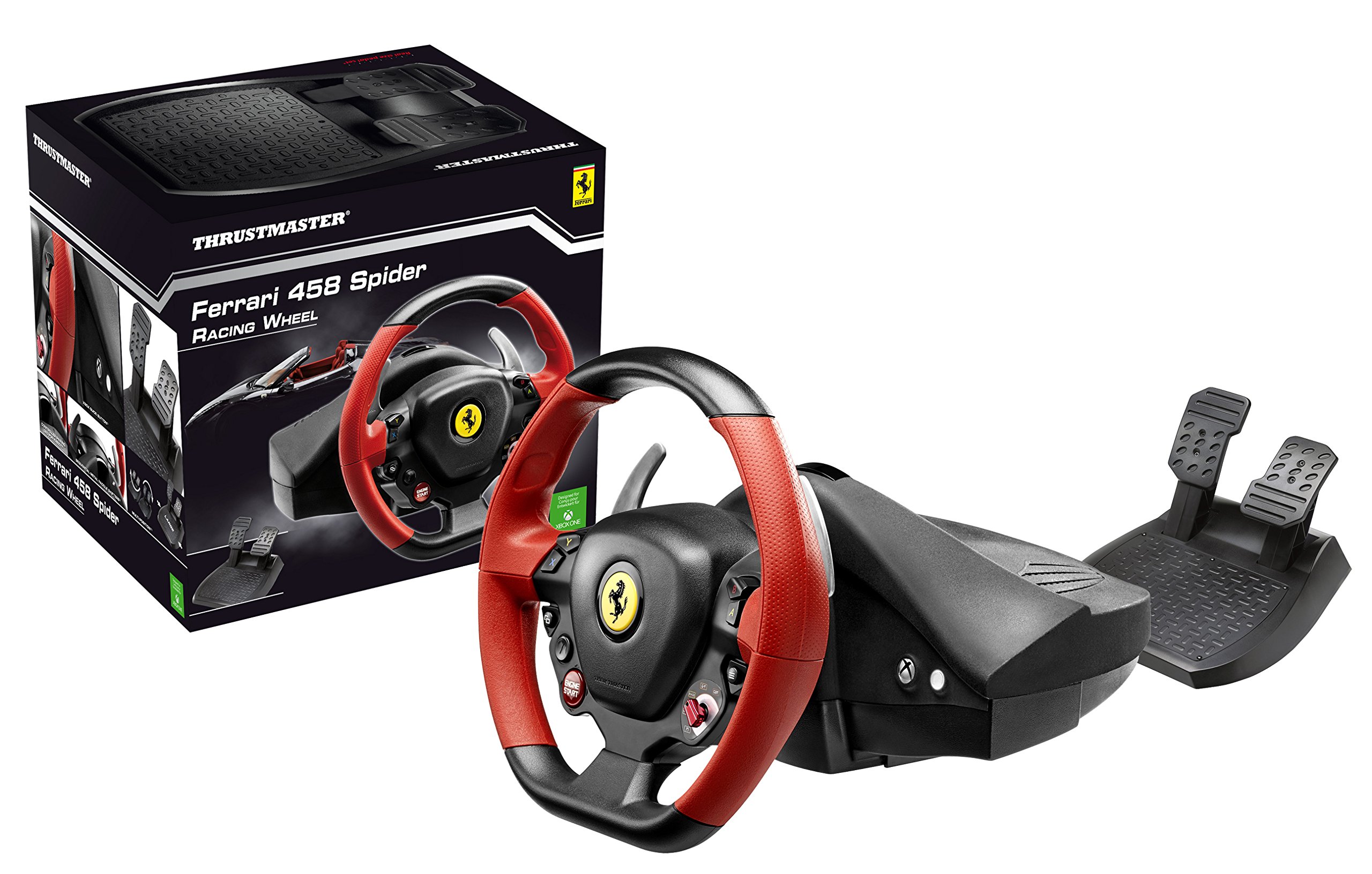 Xbox One Steering Wheel Controller Driving Pedals Racing Video Game 458