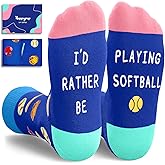 HAPPYPOP Gifts for Kids Girls Boys - Softball Volleyball Gifts for Kids, Sports Fan Socks