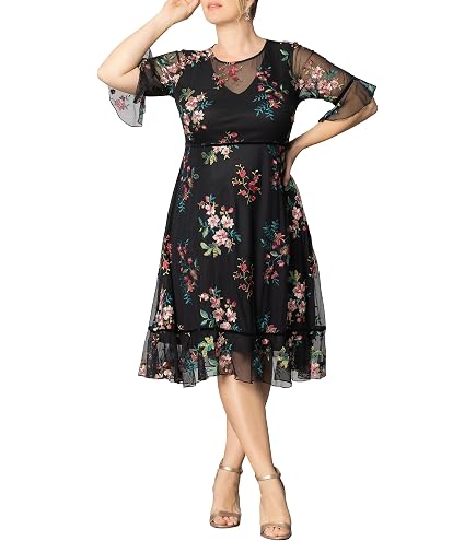 Standards & Practices Plus Size Women's Lace Up Split Tencel Denim Midi Dress Size 1X at Amazon Women's Clothing store