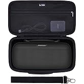 LTGEM Case Compatible with Bose SoundLink Max Portable Bluetooth Speakers with Shoulder Strap, Black(Case Only)
