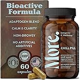 More. Longevity & Wellbeing Chill Pill – Premium Mood Support with Adaptogens, Ashwagandha Supplements, Antioxidants, Amino Acid & Plant Extracts for Stress Support & Digestion – No Fillers - 60 Caps