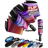 TUMELLA Inverted Windproof Umbrella, Large, Strong & Light, Portable and Automatic Reverse Folding Rain Umbrella, Durable Premium Grip, Fits Car & Backpack