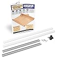 Fulton DIY Table Saw Crosscut Sled Kit with 2 ea. 19" UHMW Bars 2 ea. 12" Aluminum Tracks 1 Knob and 1 Bolt along with Full Color HOW TO BUILD YOUR OWN Crosscut Sled Guide Booklet