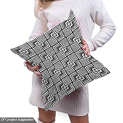 Ambesonne Black and White Fabric by The