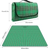 SOMIYAMI Tartan Picnic Blanket Waterproof 150 x 200 cm Green view 4