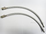 AK Pair Flexible Monobloc Tap Tail Connector with Isolator Valve M10/M12 view 8