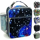 Kulle Kids Lunch Box,Insulated Lunch Bag Boys Back to School, Lunch Box kids Reusable Lunch Boxes for Office,Work,Outdoor(Space)