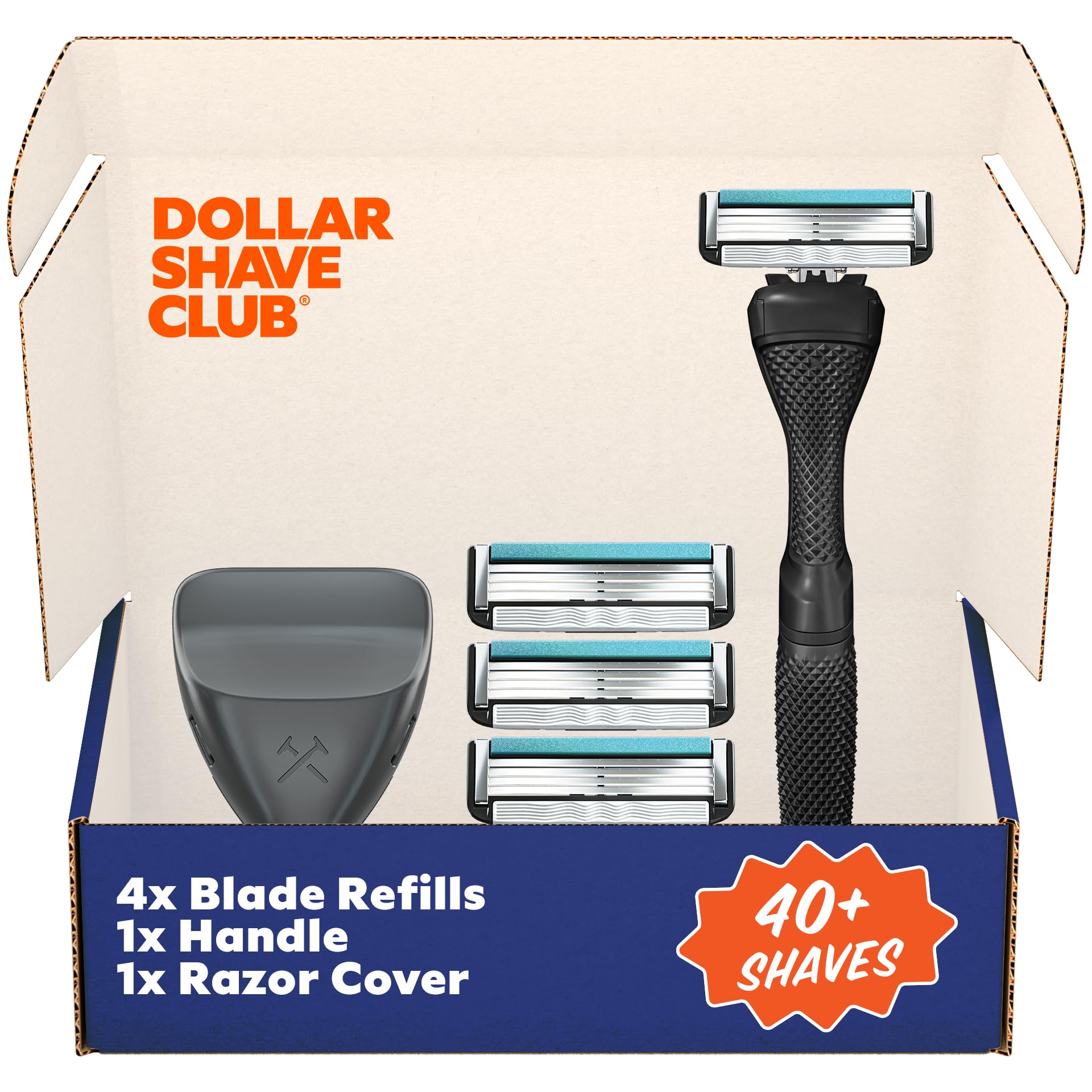 Photo 1 of Dollar Shave Club | Travel Shave Set | 4 Swift Rinse Refill Cartridges, 1 Handle, 1 Razor Cover