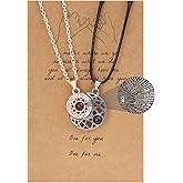 Promise Necklace for Him Couple Necklace Matching Sun and Moon Necklaces for Him and Her I Love You 100 Languages for Husband Wife Couples