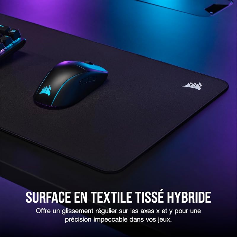 MM500 v2 Tissu Hybride Tapis de Souris Étendu pour Le Jeu – Noir