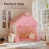 Wilwolfer Princess Play Tent for Kids Indoor Beige Pink 77x113x115 cm view 7