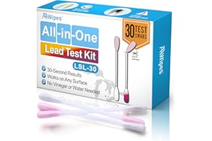 AAwipes Lead Test Kit All-in-1 30 Swabs Results in 30 Seconds at Home Lead Testing Kit for Dishes Paint Convenient Use No Vinegar or Water Needed