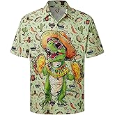 Hardaddy Men's Hawaiian Shirt Short Sleeve Funny Printed Casual Button Down Aloha Shirt