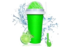 Tikapo® Slushy Maker Cup Tik Tok Stuff Slushie Maker Cup Slushie Ice Cream Maker Machine Frozen Magic Double Layers Slushie Squeeze Cup - Green