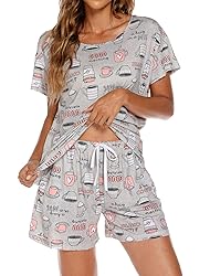 ENJOYNIGHT Womens Pajama Shorts Sets Cotton Pjs