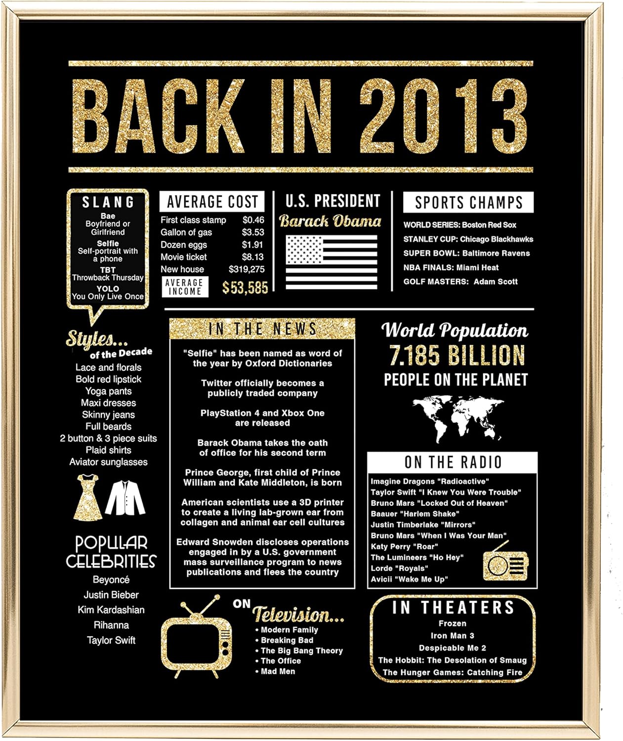 Wall Décor - Katie Doodle 10th Birthday Decorations for Boys - Cool Classy Table Decor - Great 10 Year Old Boy Gift or Double Digits Birthday Decorations Boy 10 - Includes 8x10